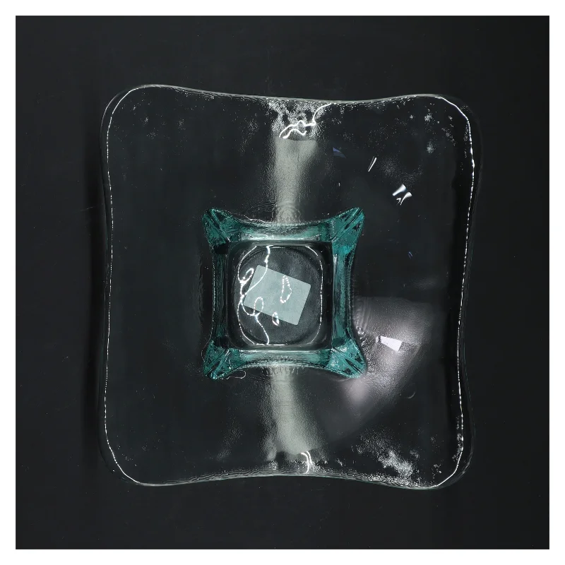 Glas skål, kvadratisk (str. Ø 19 cm)