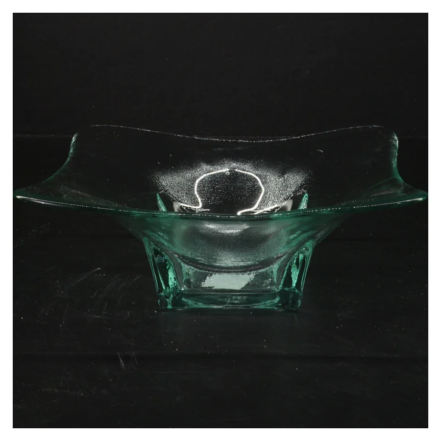 Glas skål, kvadratisk (str. Ø 19 cm)
