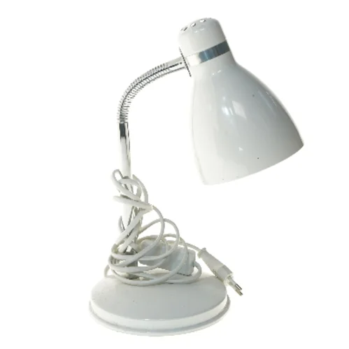 Hvid bordlampe (str. 34,5 cm)