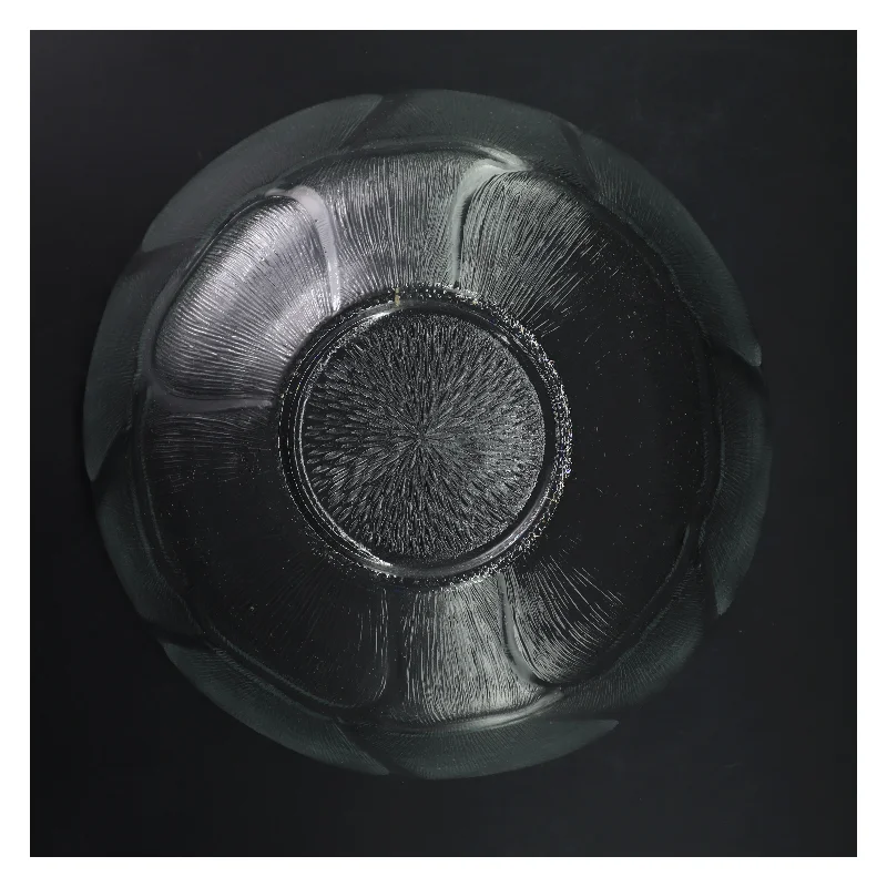 Glas skål med tekstur (str. Ø 31 cm)