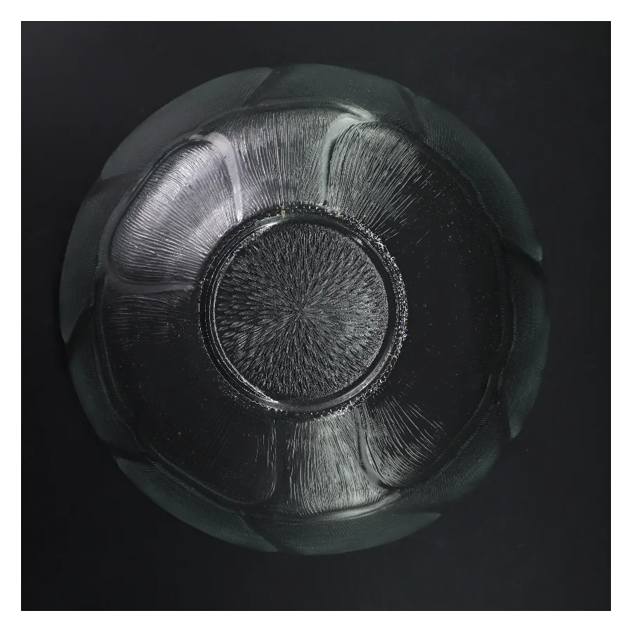 Glas skål med tekstur (str. Ø 31 cm)