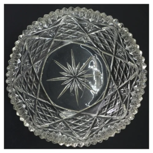 Krystalskål (str. Ø 24x9 cm)