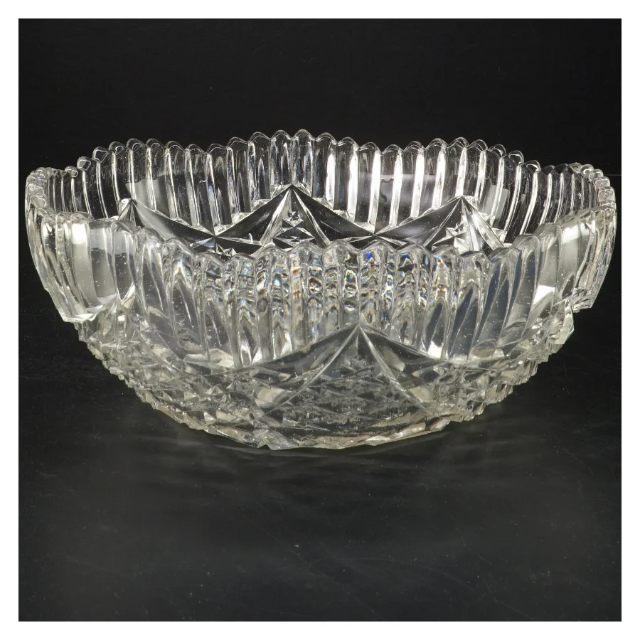 Krystalskål (str. Ø 24x9 cm)