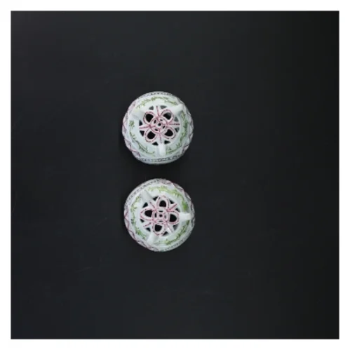 Blomster dekorerede vaser (str. Ø 8 cm. 2 styk)