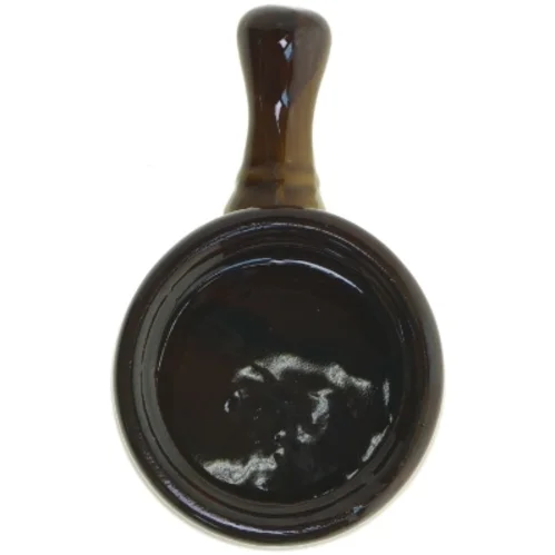 Keramisk lågkrukke med håndtag (str. Ø 12 cm)