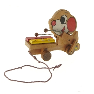 Trælegetøj med xylofon og trækdyr design fra Bright Starts (str. 17x10x22 cm)