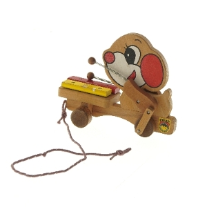 Trælegetøj med xylofon og trækdyr design fra Bright Starts (str. 17x10x22 cm)