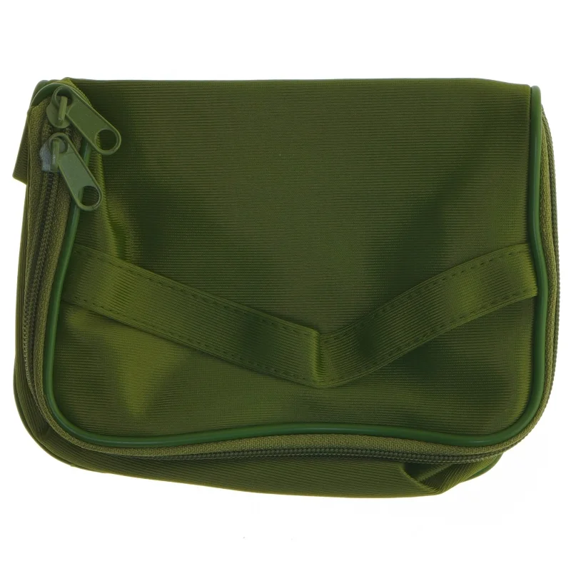 Grøn toilet taske (str. 19x15 cm)