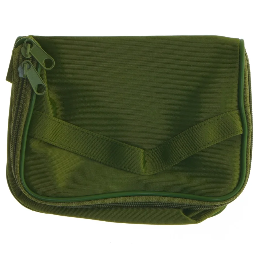 Grøn toilet taske (str. 19x15 cm)