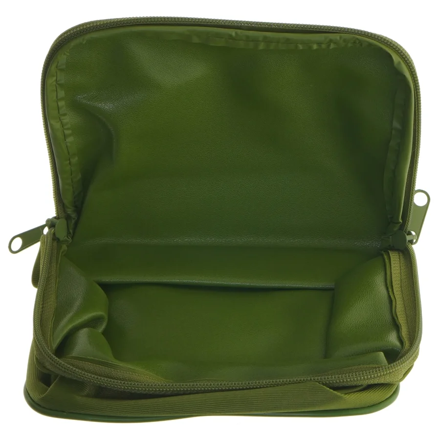 Grøn toilet taske (str. 19x15 cm)
