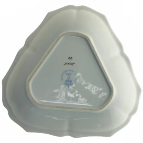 Porcelænsskål med fugledekoration fra Oscar Schlegelmilch (str. Ø 17 cm)