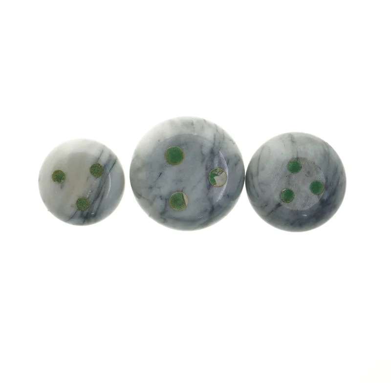 Sten lysestager (str. Ø. 9,5 cm. 8,5 cm. og. 7,5 cm)