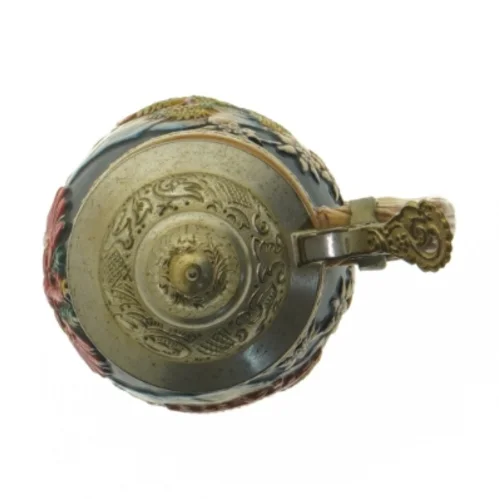 Tysk keramisk ølkrus med låg (str. 16 cm)