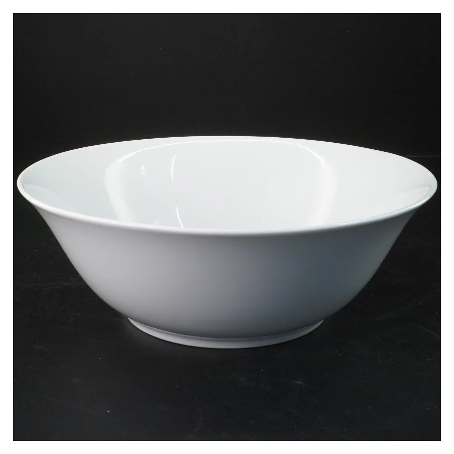 Hvid porcelænsskål (str. Ø 25,5x8 cm)