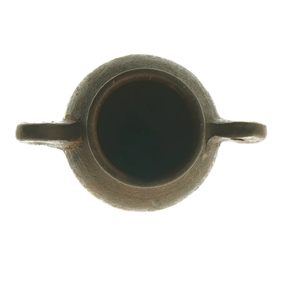 Lille keramik vase med håndtag (str. 9 cm)