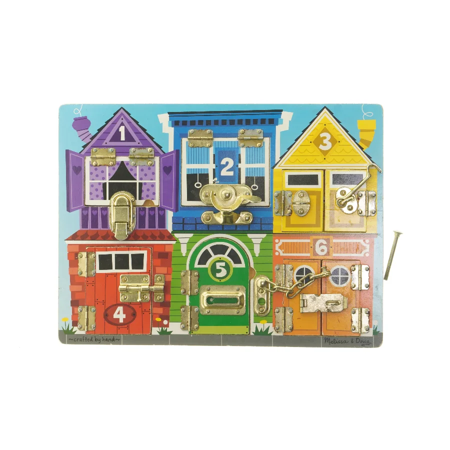 Aktivitetsbræt med låse fra Melissa & Doug (str. 29,5x39,5 cm)