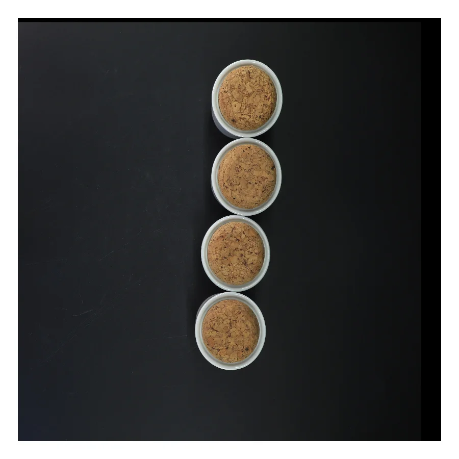 Sæt med 4 krydderikrukker i porcelæn fra Stavangerflint (str. 7,5 cm. 4 styk)