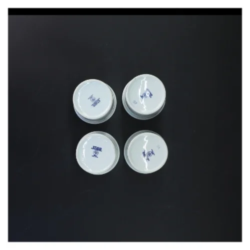 Sæt med 4 krydderikrukker i porcelæn fra Stavangerflint (str. 7,5 cm. 4 styk)