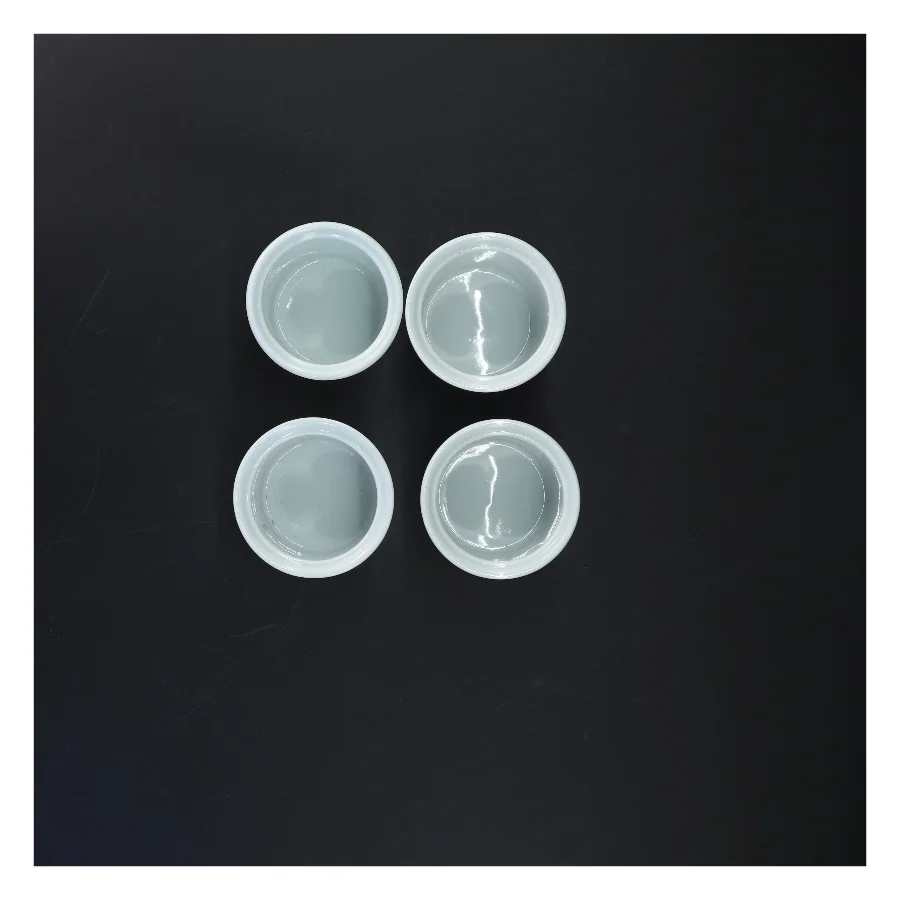 Sæt med 4 krydderikrukker i porcelæn fra Stavangerflint (str. 7,5 cm. 4 styk)