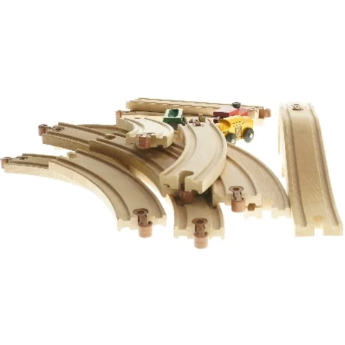 Trælegetøj togsæt (str. 22x4 18x4 6x4x24 cm)