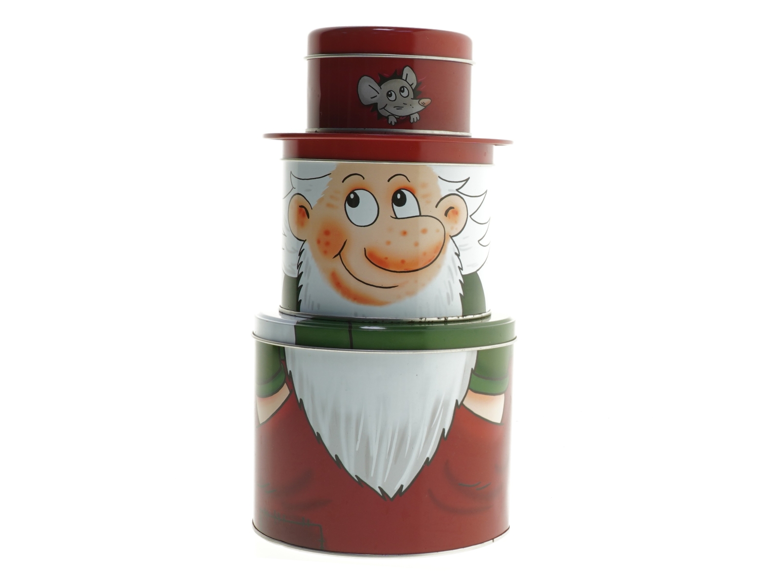 Nyåbnede kagedåser, Nisse motiv (str. 25,5x13,5 cm)