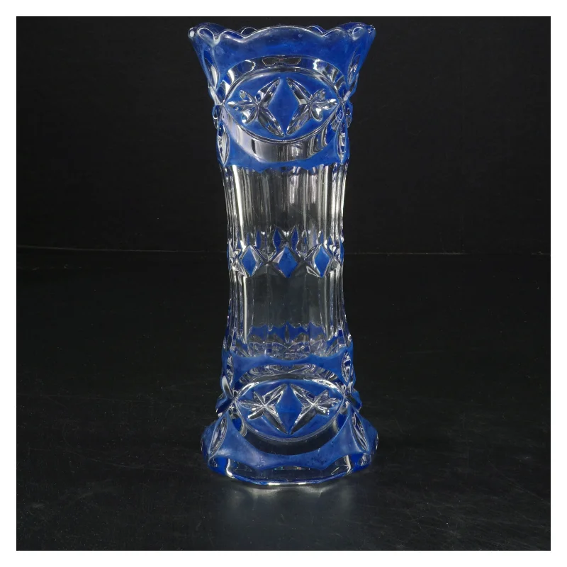 Dekorativ vase i glas (str. 18x7,5 cm)