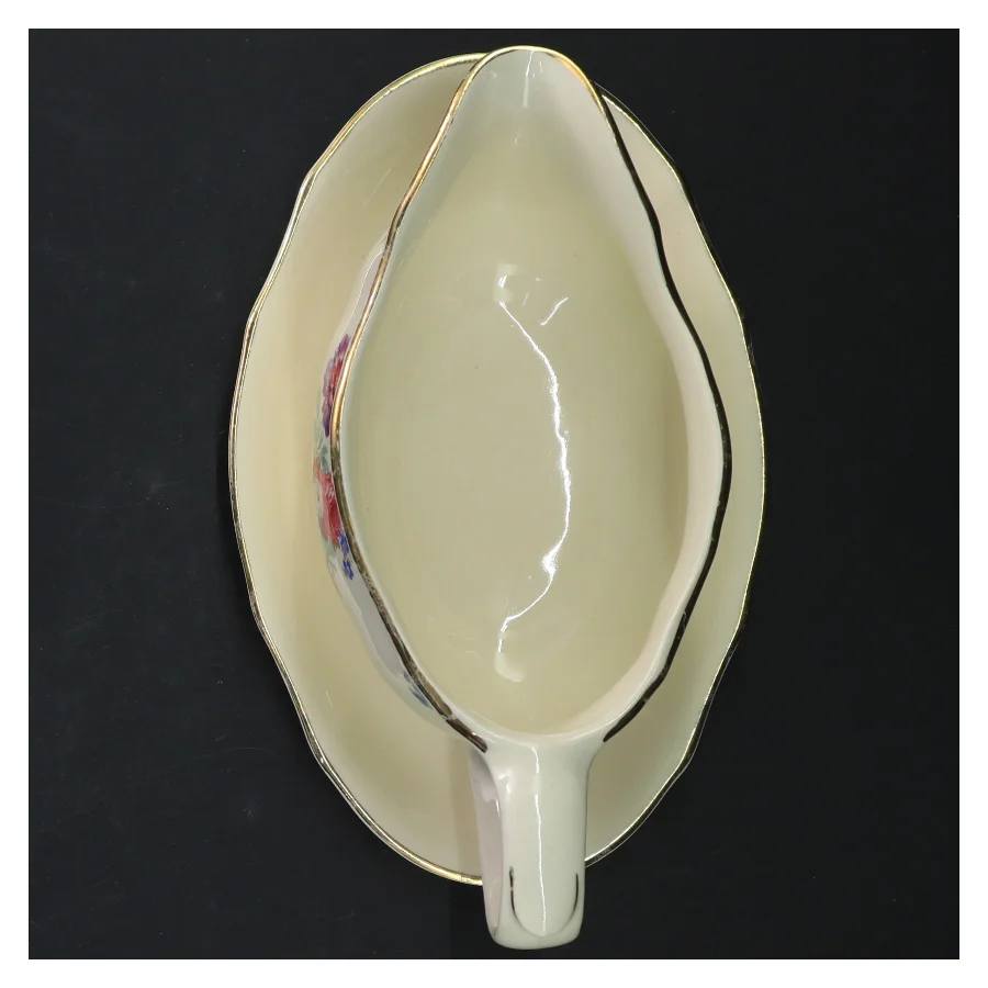 Flødekande med underfad fra Arabia (str. 21x10 cm)