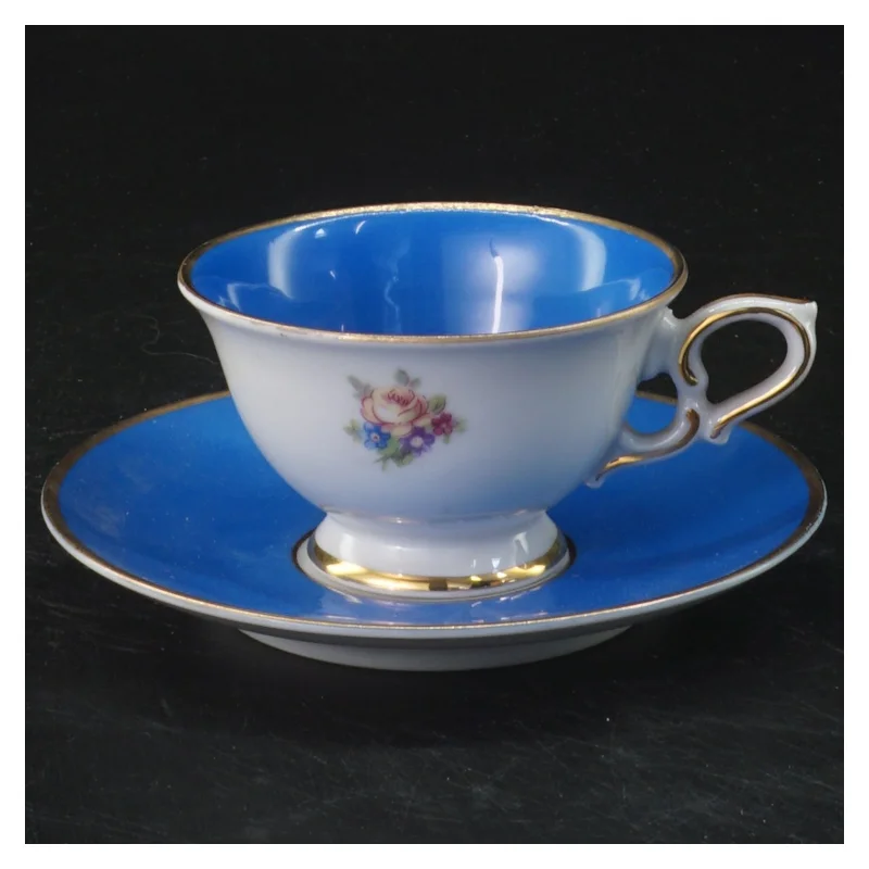 Porcelænskop med underkop fra Royal Porzellan Bavaria Germany KPM (str. Ø 12&9,5x4,5 cm)