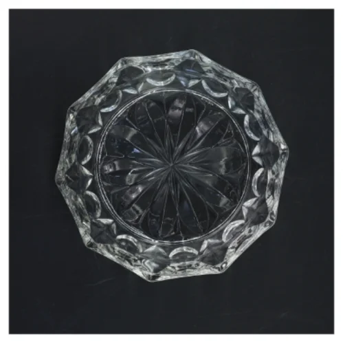 Krystalskål med mønster (str. Ø 17 cm)