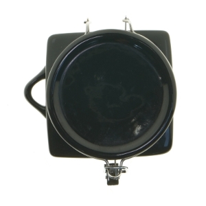 Kvadratisk sort opbevaringskrukke fra Oggi (str. 13x11,5 cm)