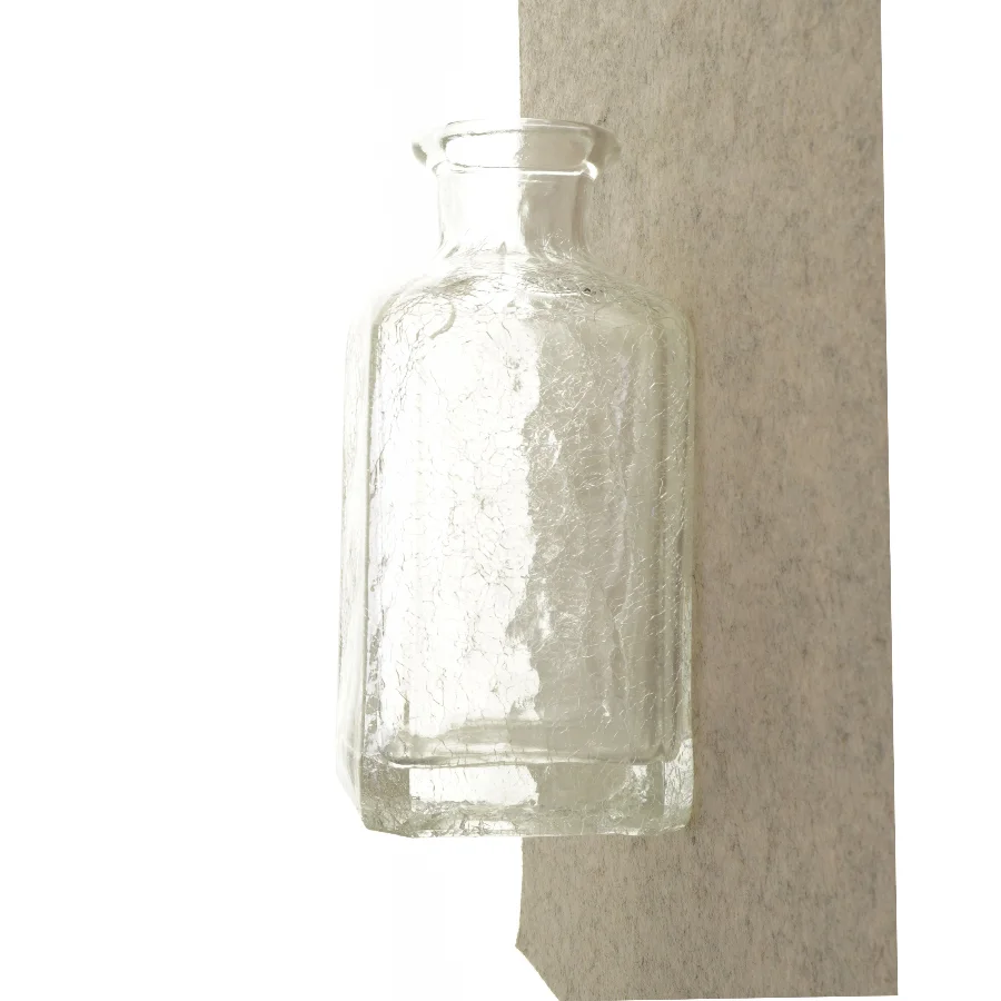 Glasflaske/-vase (str. 20 x 9 cm)