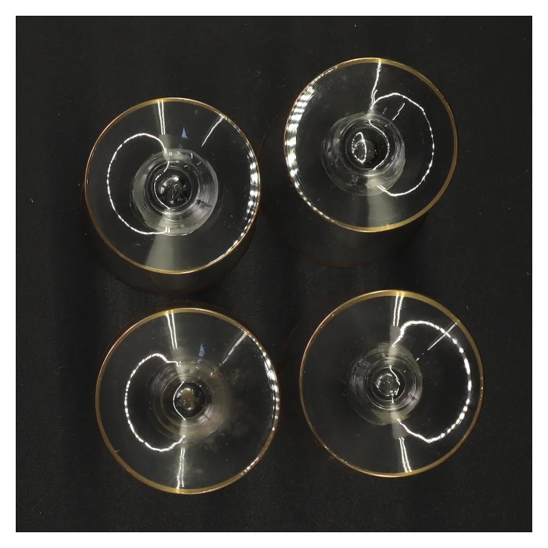 Vintageglas med guldkant (str. 10 x 6 cm)