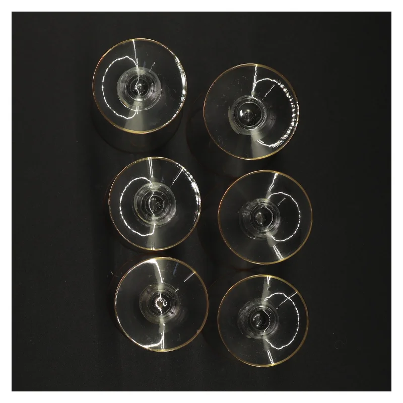 Vintageglas med guldkant (str. 10 x 6 cm)