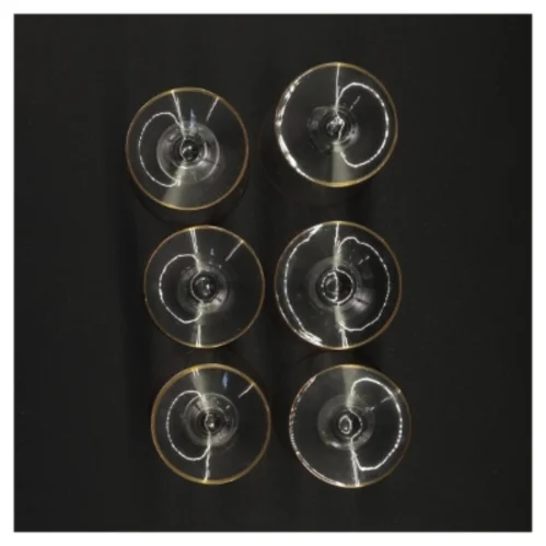 Vintageglas med guldkant (str. 10 x 6 cm)