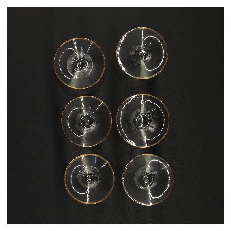 Vintageglas med guldkant (str. 10 x 6 cm)