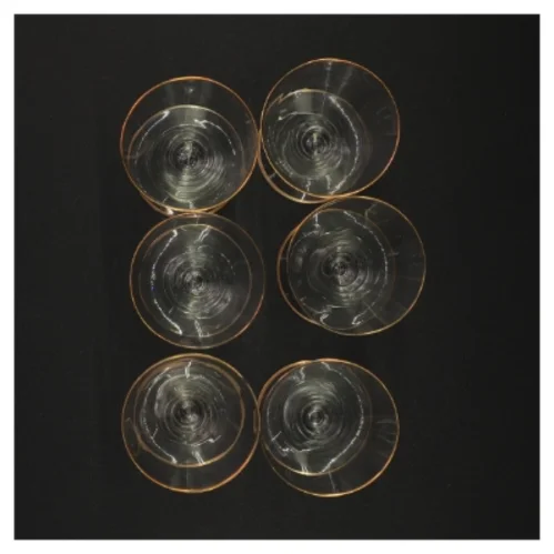 Vintageglas med guldkant (str. 10 x 6 cm)