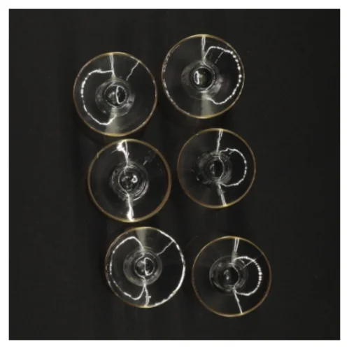 Vintageglas med guldkant (str. 8 x 5 cm)