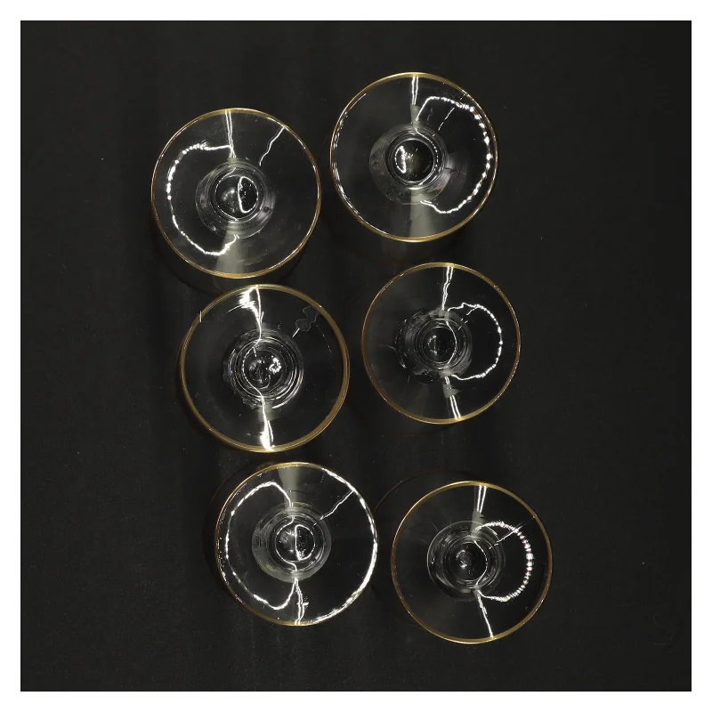 Vintageglas med guldkant (str. 8 x 5 cm)