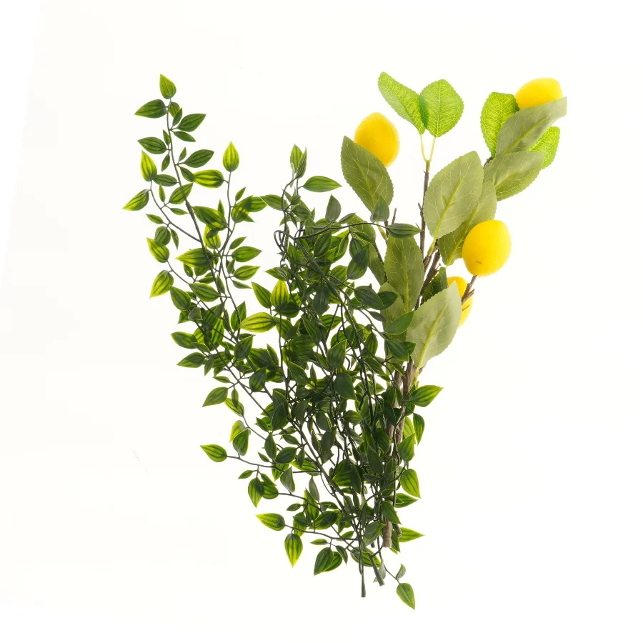 Kunstig citron gren (str. ca 45 cm)