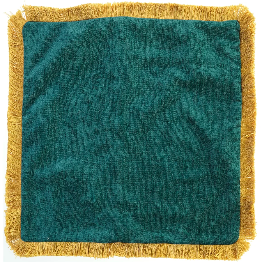 Pudebetræk med frynser (str. 55x55 cm)