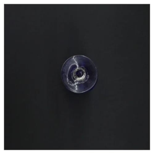 Blåt glasvase (str. 19 x 6 cm)