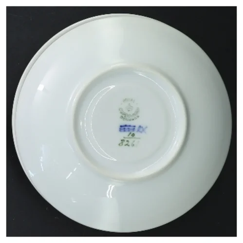 Blå blomst underkopper fra Royal Copenhagen (str. 4 stk Ø 14,5 cm)