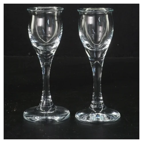 2 ideelle snapse glas / Holmegård (str. 13 cm, 2 styk cm)