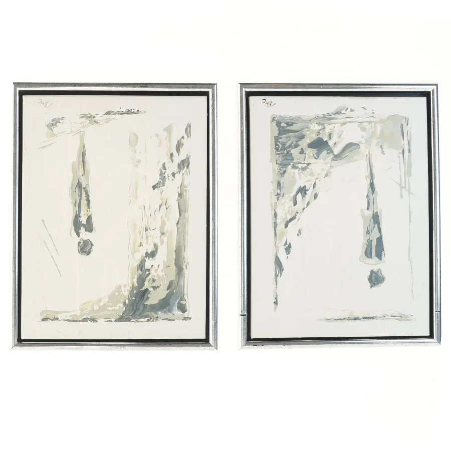 Abstrakte malerier i ramme (str. 44x34 cm)