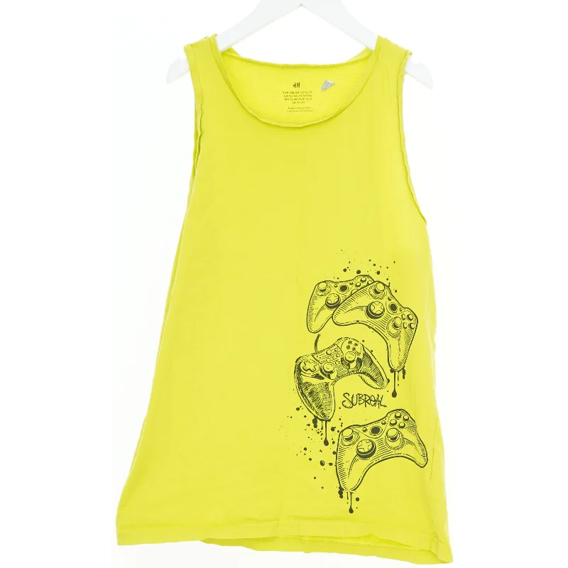 Neongul tanktop med spillekonsoller fra H&M (str. 164)