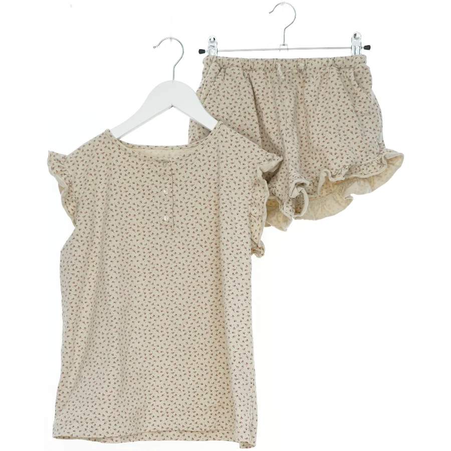 Sæt med bluse og shorts med småmønstret print fra Pomp de Lux (str. 152)
