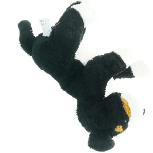 Sort og hvid bamsehund plysdyr (str. 39 cm)