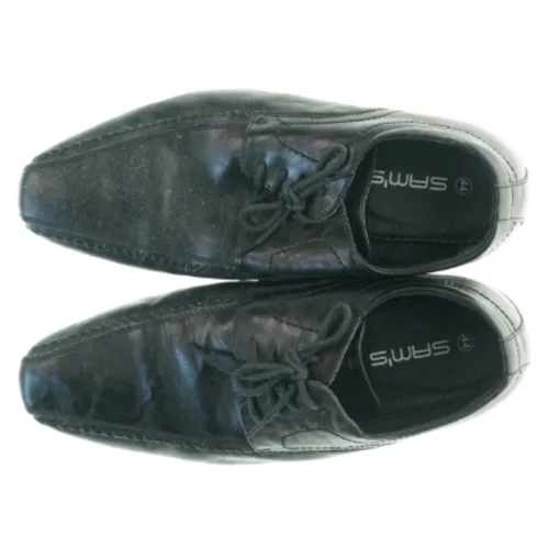 Sorte lædersko til mænd fra Sams (str. 44)