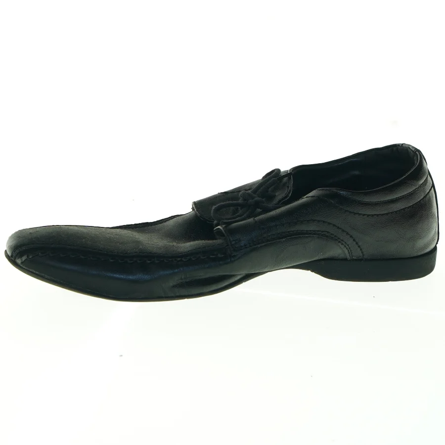 Sorte lædersko til mænd fra Sams (str. 44)