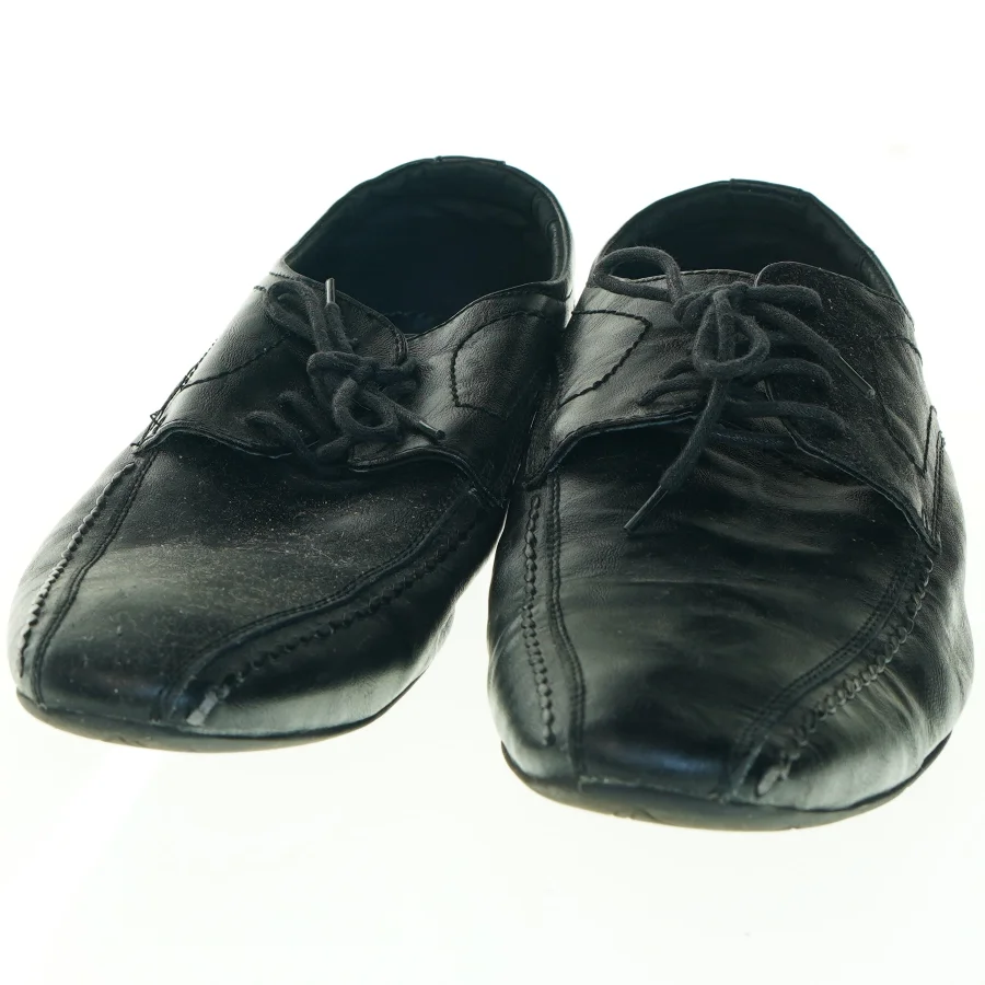 Sorte lædersko til mænd fra Sams (str. 44)